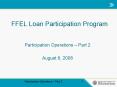 FFEL Loan Participation Program PowerPoint PPT Presentation