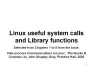 Linux useful system calls and Library functions