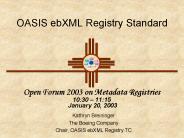 OASIS ebXML Registry Standard