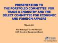 PRESENTATION TO THE PORTFOLIO COMMITTEE FOR TRADE PowerPoint PPT Presentation