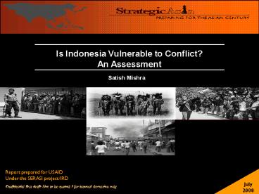Is Indonesia Vulnerable to Conflict