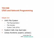 TDC368 UNIX and Network Programming