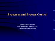 Processes and Process Control