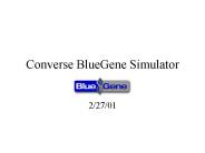 Converse BlueGene Simulator