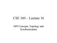CSE 160 Lecture 16