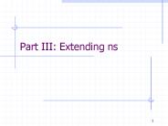 Part III: Extending ns