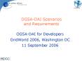 OGSADAI Scenarios and Requirements PowerPoint PPT Presentation