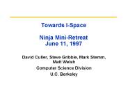 Towards ISpace Ninja MiniRetreat June 11, 1997