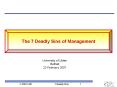 The 7 Deadly Sins of Management PowerPoint PPT Presentation