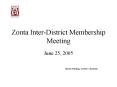 Zonta InterDistrict Membership Meeting PowerPoint PPT Presentation