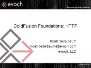 ColdFusion Foundations: HTTP