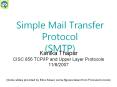 Simple Mail Transfer Protocol (SMTP) PowerPoint PPT Presentation