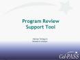 Program Review Support Tool PowerPoint PPT Presentation