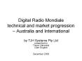 Digital Radio Mondiale technical and market progression Australia and International PowerPoint PPT Presentation