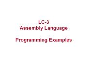 LC-3 Assembly Language Programming Examples