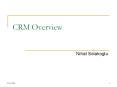 CRM Overview PowerPoint PPT Presentation