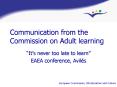 Communication from the Commission on Adult learning PowerPoint PPT Presentation