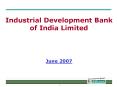 Industrial Development Bank of India Limited PowerPoint PPT Presentation