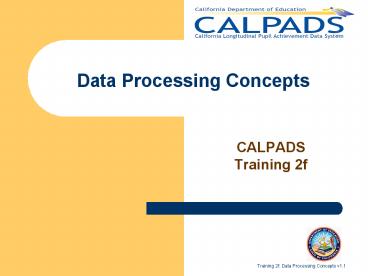 Data Processing Concepts presentation | free to view