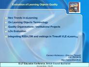 New Trends in eLearning