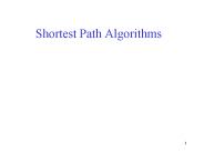 Shortest Path Algorithms