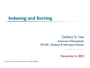 Indexing and Sorting