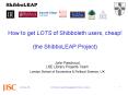 How to get LOTS of Shibboleth users, cheap the ShibboLEAP Project PowerPoint PPT Presentation