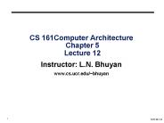 CS 161Computer Architecture Chapter 5 Lecture 12
