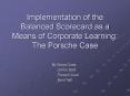 Implementation of the Balanced Scorecard as a Means of Corporate Learning: The Porsche Case PowerPoint PPT Presentation