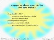 propagating atomic uncertainties into data analysis