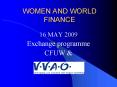 WOMEN AND WORLD FINANCE PowerPoint PPT Presentation
