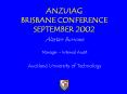 ANZUIAG BRISBANE CONFERENCE SEPTEMBER 2002 PowerPoint PPT Presentation