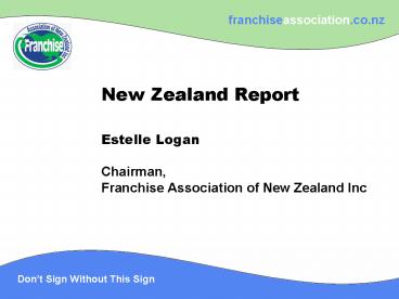 New Zealand Report
