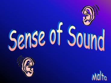 Sense of Sound