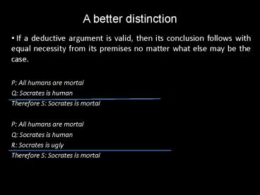 A better distinction