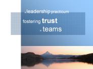 fostering trust       in teams