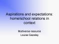 Aspirations and expectations: homeschool relations in context PowerPoint PPT Presentation