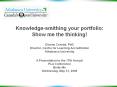 Knowledge-smithing your portfolio: PowerPoint PPT Presentation