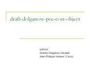 draft-dolganow-pce-cost-object