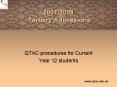 20072008 Tertiary Admissions PowerPoint PPT Presentation