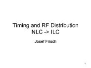 Timing and RF Distribution NLC ILC