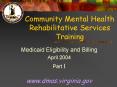 Community Mental Health Rehabilitative Services Training PowerPoint PPT Presentation