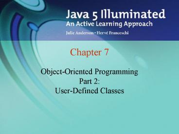 ObjectOriented Programming Part 2: UserDefined Classes