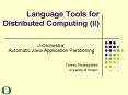 Language Tools for Distributed Computing II PowerPoint PPT Presentation