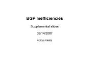 BGP Inefficiencies