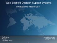 WebEnabled Decision Support Systems