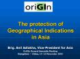 The protection of Geographical Indications in Asia PowerPoint PPT Presentation