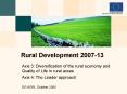 Axis 3: Diversification of the rural economy and Quality of Life in rural areas PowerPoint PPT Presentation