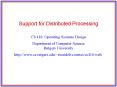 Support for Distributed Processing PowerPoint PPT Presentation