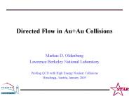 Directed Flow in Au Au Collisions